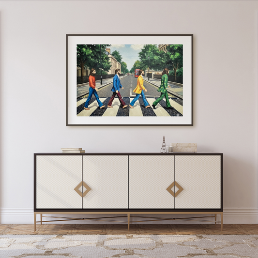 The Beatles Abbey Road Gift Print - Vintage Style Music Poster - Wall Art Print