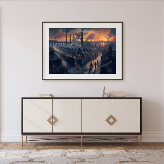 Black Country Sunset Print - Industrial Heritage Wall Art - West Midlands