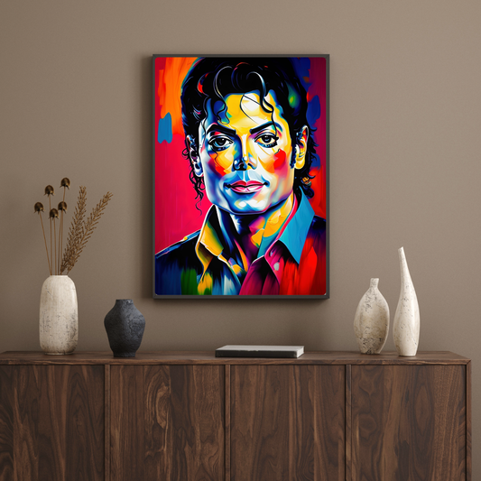 Michael Jackson Abstract Wall Art | Iconic Dance Silhouette Music Poster