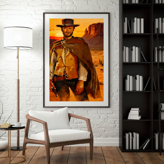 Clint Eastwood Spaghetti Western Art -Man With No Name Wall Decor