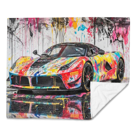 Custom Supercar Throw Blanket – Abstract Sports Car