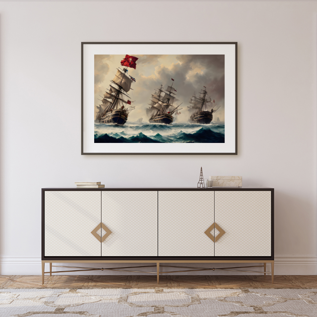 Battle of Trafalgar 1805 Print | Lord Nelson Naval History Wall Art Print