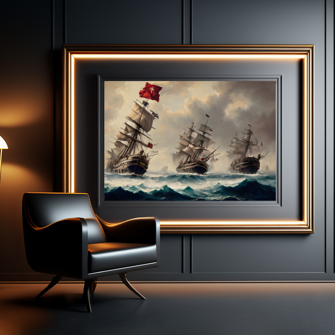 Battle of Trafalgar 1805 Print | Lord Nelson Naval History Wall Art Print