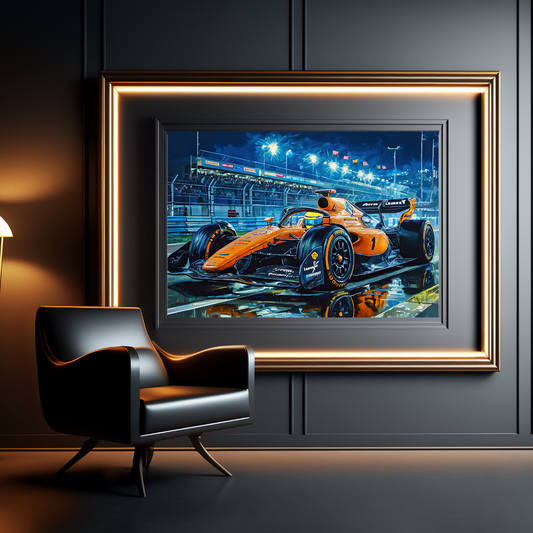 McLaren F1 Lando Norris Concept Racing Car Poster Print