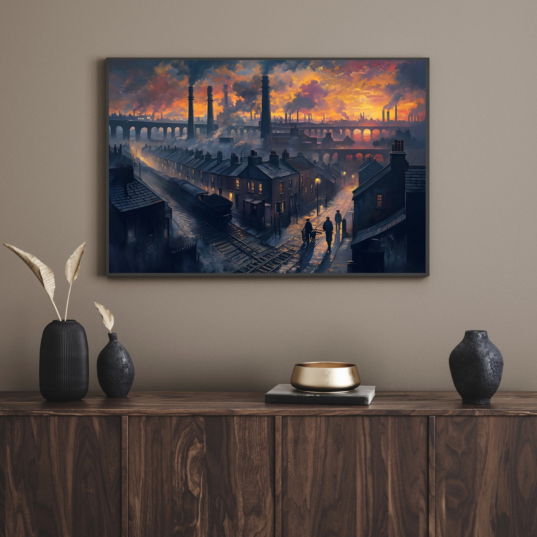 Black Country Sunset Print - Industrial Heritage Wall Art - West Midlands