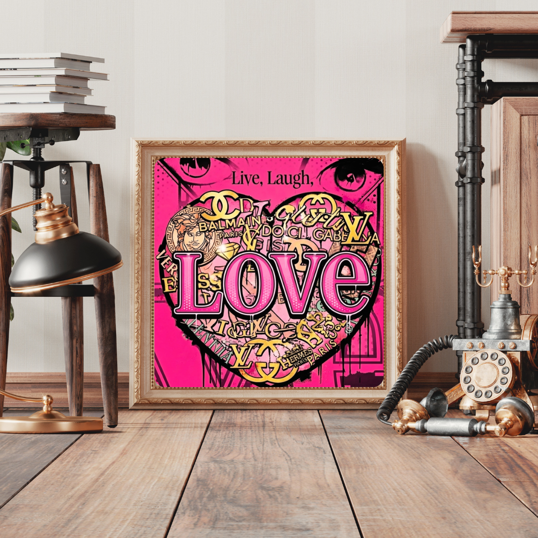 Live Laugh Love Abstract Wall Art - Modern Minimalist Poster Print