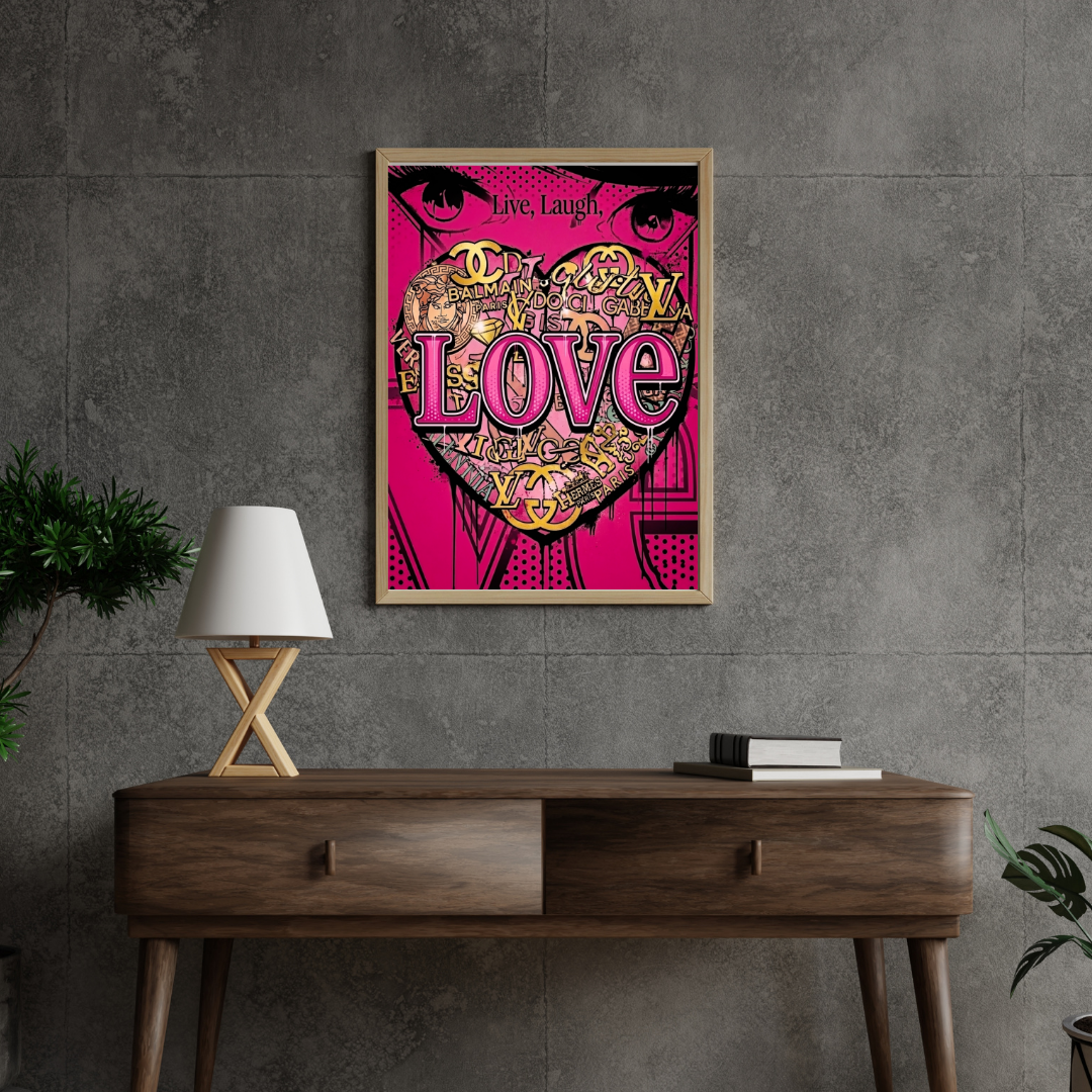 Live Laugh Love Abstract Wall Art - Modern Minimalist Poster Print