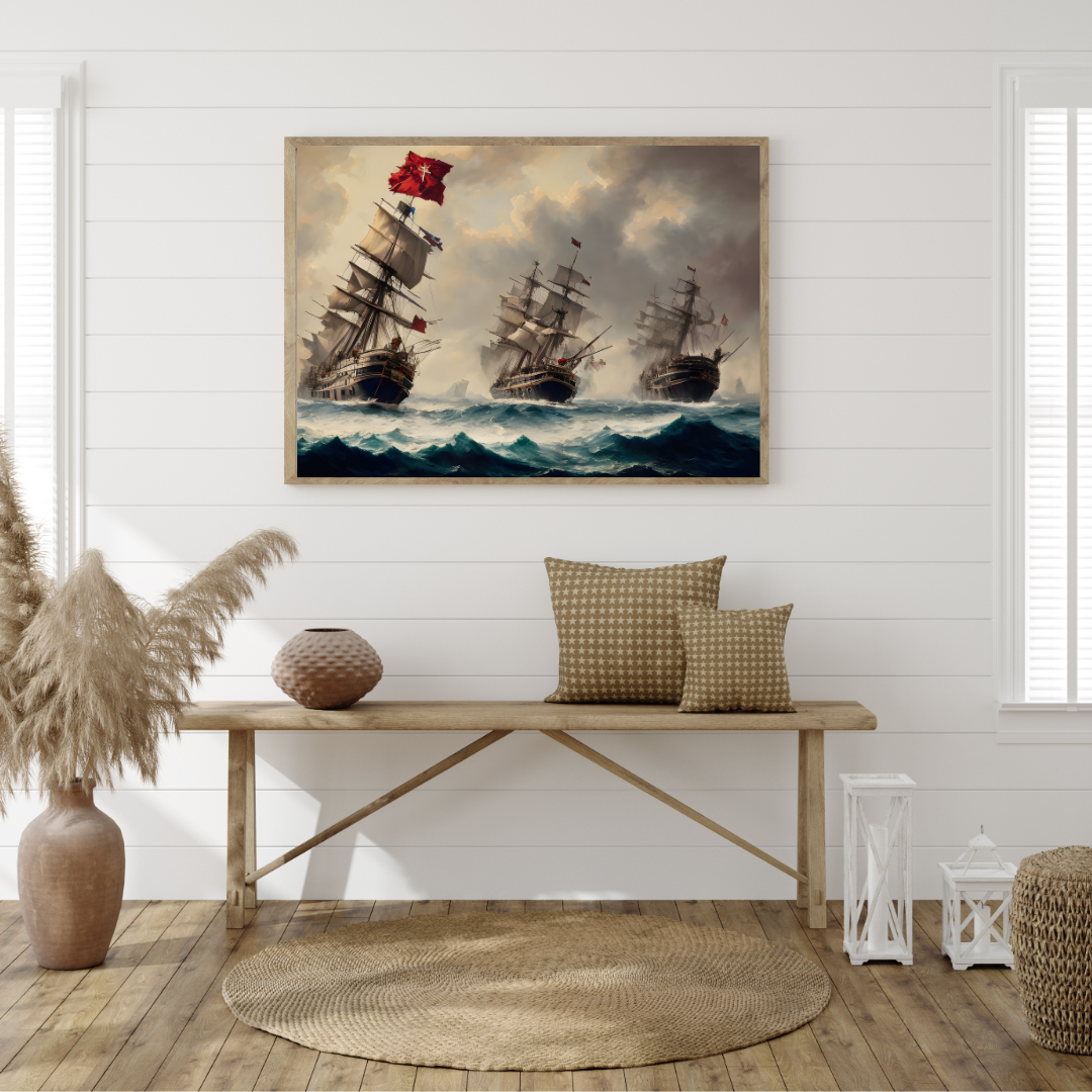 Battle of Trafalgar 1805 Print | Lord Nelson Naval History Wall Art Print