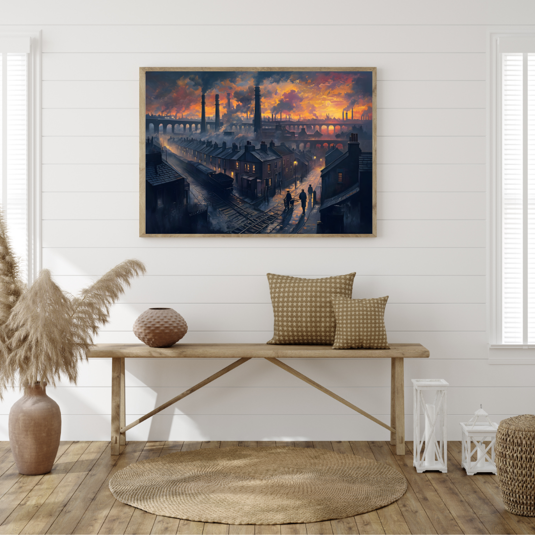 Black Country Sunset Print - Industrial Heritage Wall Art - West Midlands