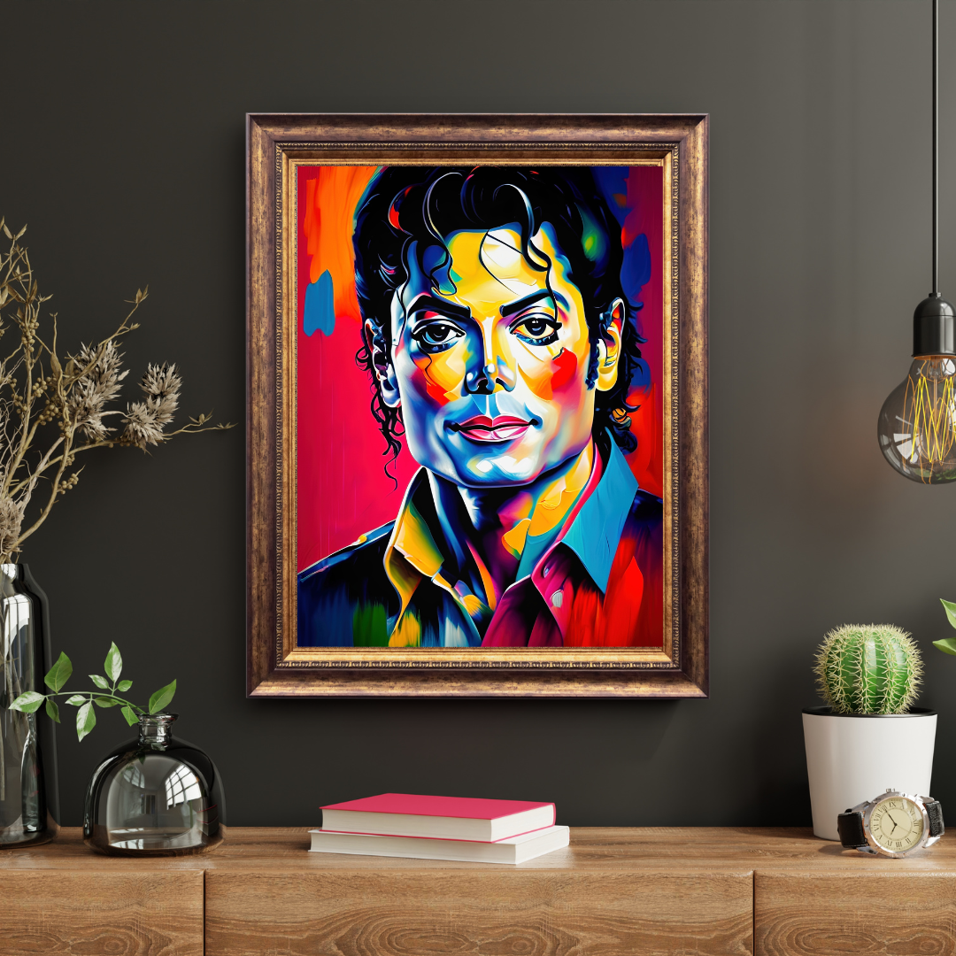 Michael Jackson Abstract Wall Art | Iconic Dance Silhouette Music Poster