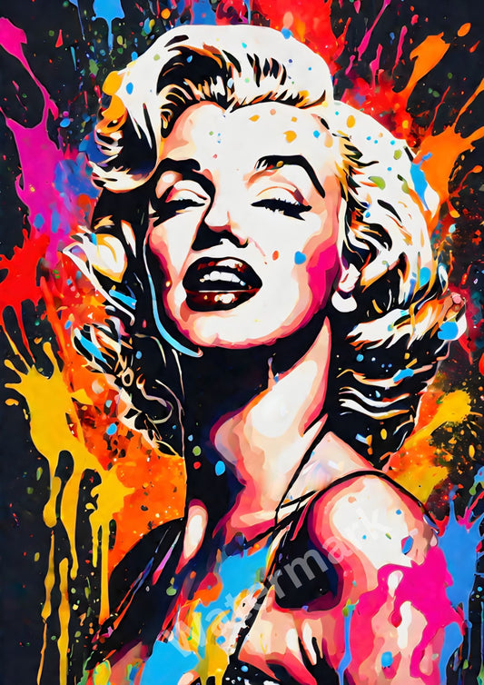 Abstract Marilyn Monroe Pop Art - Street Style Graffiti Portrait Print