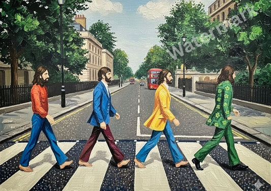 The Beatles Abbey Road Gift Print - Vintage Style Music Poster - Wall Art Print