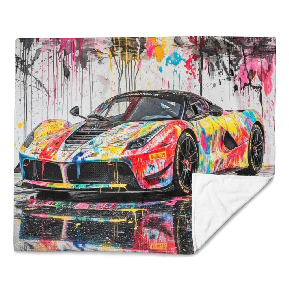 Custom Supercar Throw Blanket – Abstract Sports Car