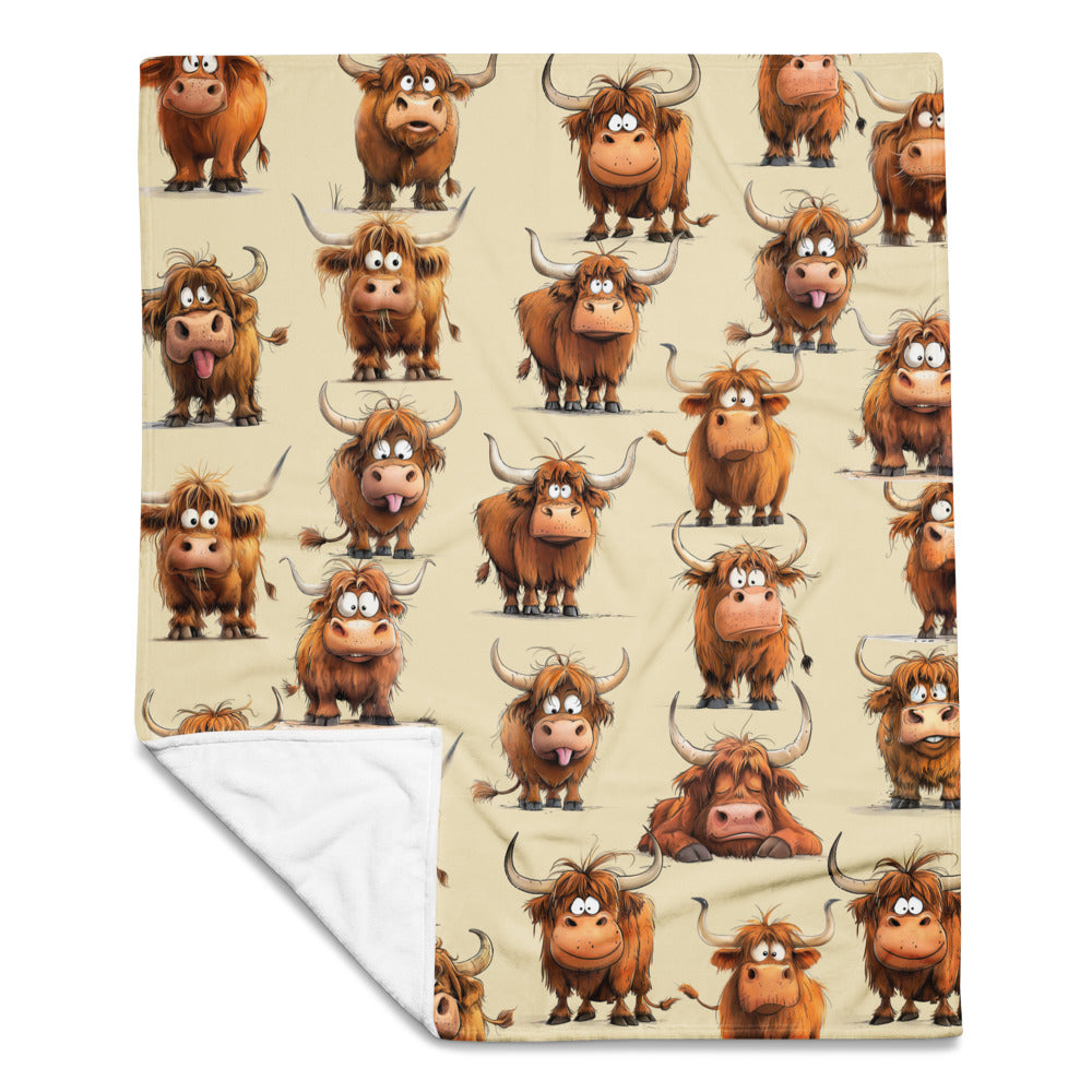 Highland Cow 50x60 Inch Throw Blanket
