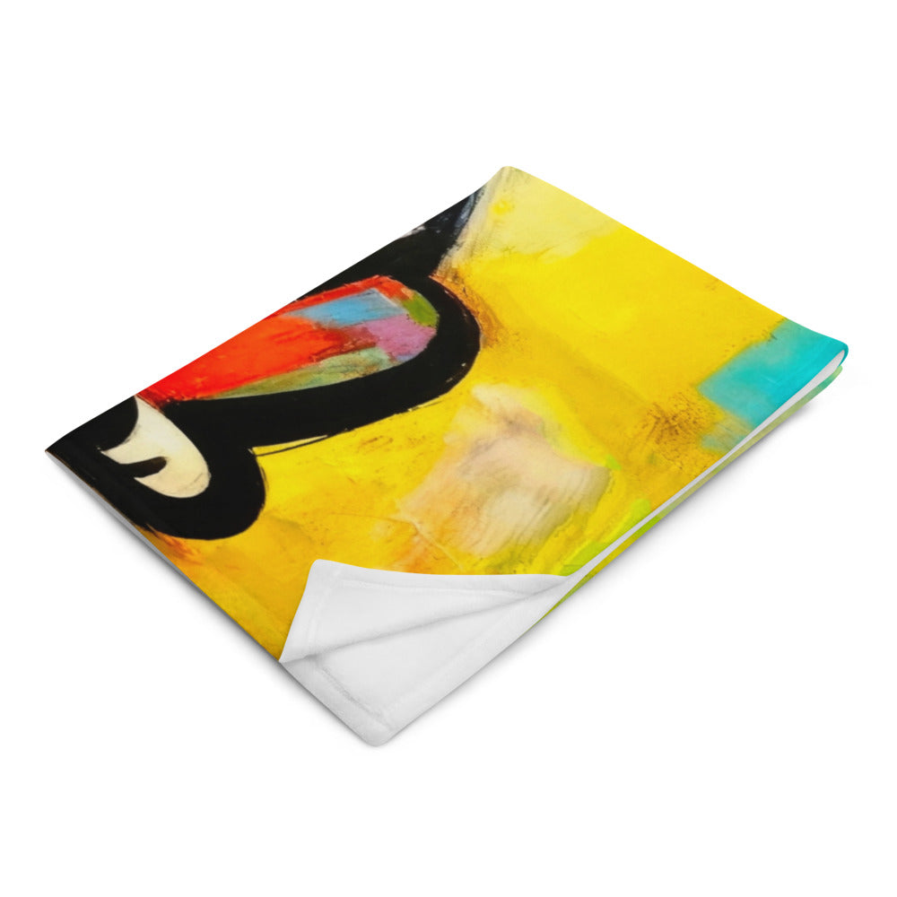 Abstract Dog Throw Blanket – Modern Artistic Pet Lover Cozy Sofa & Bed Throw