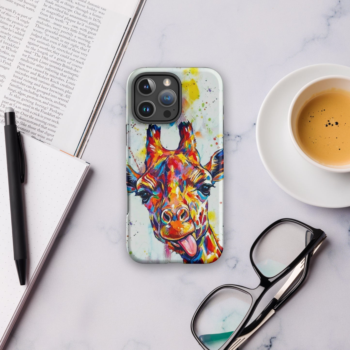 Abstract Giraffe Tough iPhone Case – Artistic Safari Animal Phone Cover