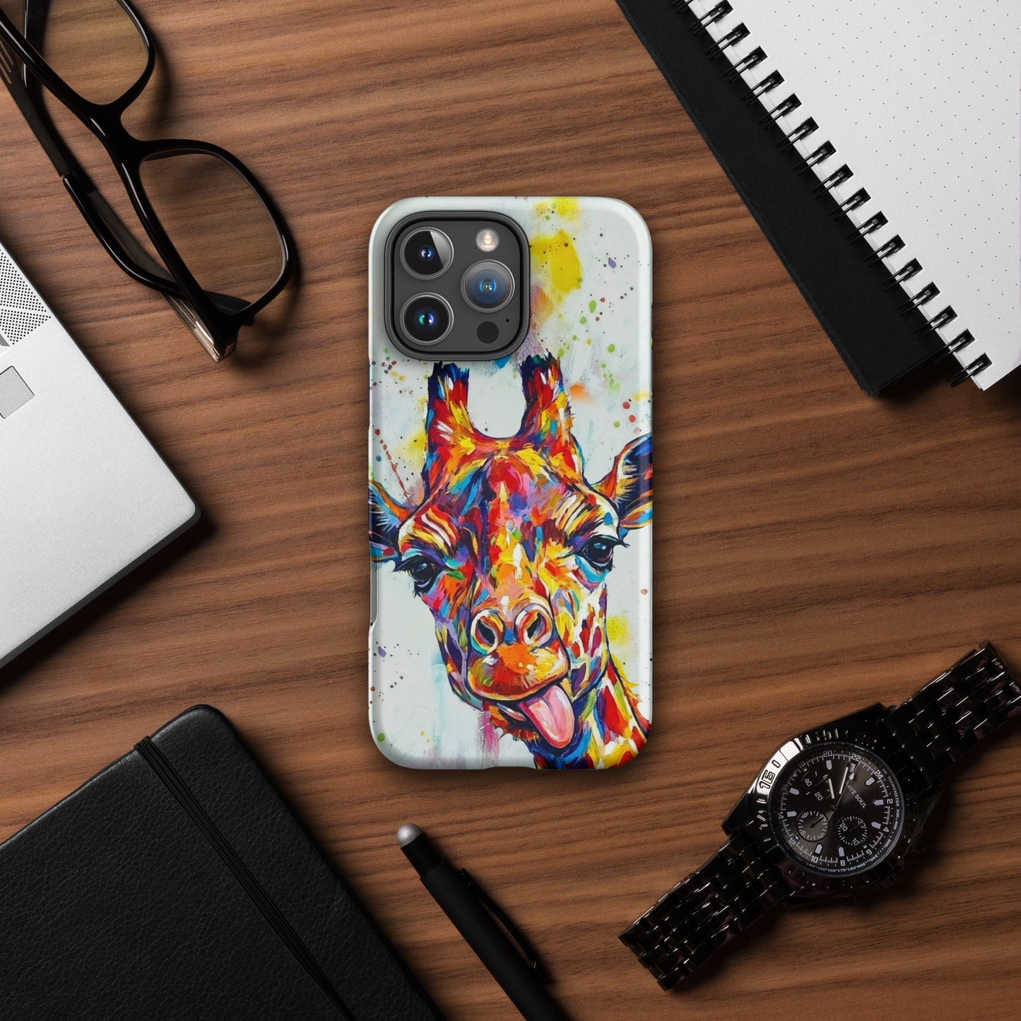 Abstract Giraffe Tough iPhone Case – Artistic Safari Animal Phone Cover